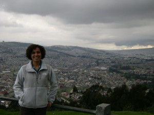 A beautiful view of Quito from the mountainside